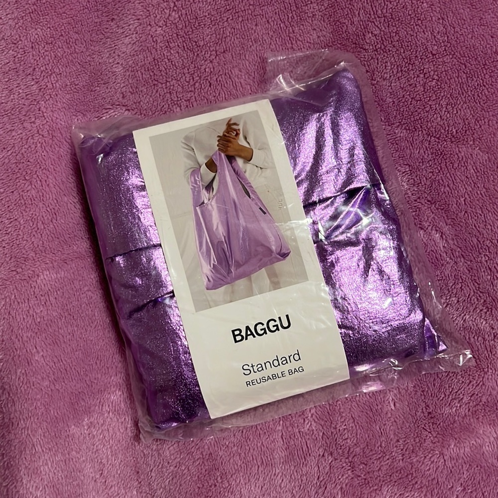 Baggu Metallic Purple Bag